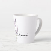 Pretty Lavender Flowers  カフェラテマグ (右アングル)