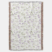 Pretty Lavender Flowers スローブランケット (正面縦)