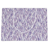 Pretty Lavender Flowers Bridal Shower ラージペーパーバッグ (正面)