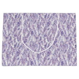 Pretty Lavender Flowers Bridal Shower ラージペーパーバッグ