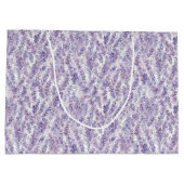 Pretty Lavender Flowers Bridal Shower ラージペーパーバッグ (裏面)