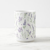 Pretty Lavender White Flowers Bridal Shower コーヒーマグカップ (中央)