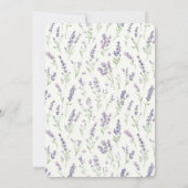 Pretty Lavender White Flowers Bridal Shower 招待状 (裏面)