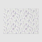 Pretty Lavender White Flowers Bridal Shower 薄葉紙 (正面)