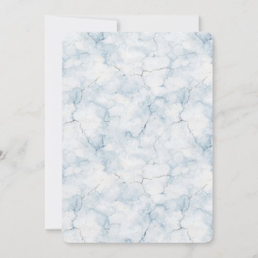 Pretty Light Blue Bridal Shower  招待状 (裏面)