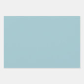 Pretty Light Blue White Floral Faux Lace Wedding ラッピングペーパーシート (正面2)