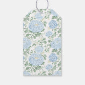 Pretty Light Blue White Flowers Bridal Shower ギフトタグ (裏面)