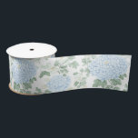 Pretty Light Blue White Flowers Bridal Shower サテンリボン<br><div class="desc">Pretty Light Blue White Flowers Bridal Shower</div>