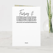 Pretty Little Fairy Girl Happy Birthday カード (裏面)