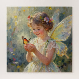 Pretty Little Fairy Girl holding a Butterfly ジグソーパズル