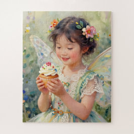 Pretty Little Fairy Girl holding a Cupcake ジグソーパズル