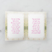 Pretty Little Fairy Girl with Cupcake Birthday カード (内部)