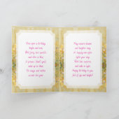 Pretty Little Fairy Girl with Cupcake Birthday カード (内部)