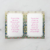 Pretty Little Fairy Girl with Cupcake Birthday カード (内部)