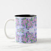 Pretty Little Flowers Personalised Mug ツートーンマグカップ (左)