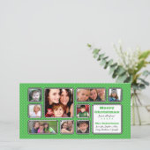 Pretty Little Polka Dot Collage Photo Card - Green シーズンカード (スタンド正面)