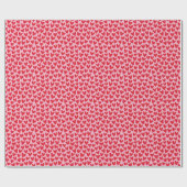 Pretty Love Heart Pattern Pink Red Valentine ラッピングペーパー (フラット)
