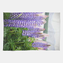 Pretty Lupins @ Lake Tekapo New Zealand キッチンタオル