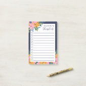 Pretty Lush Flowers - Custom Name To Do List ポストイット (デスク上)