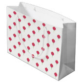 Pretty lush pink tulips pattern ラージペーパーバッグ (裏面アングル)