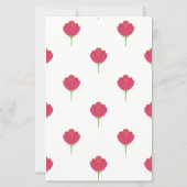 Pretty lush pink tulips pattern Paper sheet (裏面)