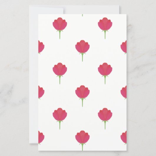 Pretty lush pink tulips pattern Paper sheet (裏面)
