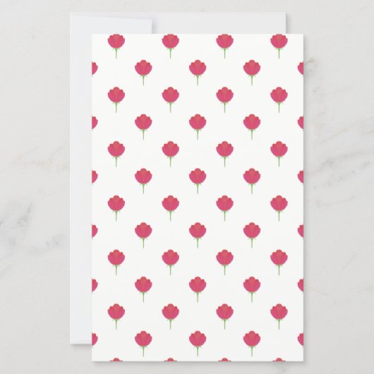 Pretty lush pink tulips pattern Paper sheet (正面)