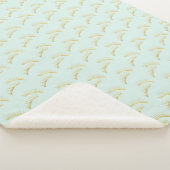 Pretty Mint Gold Eyelashes Birthday シェルパブランケット (3/4)