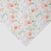 Pretty Mint Peach Orchid Flowers Bridal Shower 薄葉紙 (詳細)
