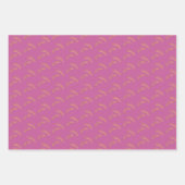 Pretty Mint Pink Gold Eyelashes Birthday ラッピングペーパーシート (正面3)