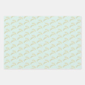 Pretty Mint Pink Gold Eyelashes Birthday ラッピングペーパーシート (正面)