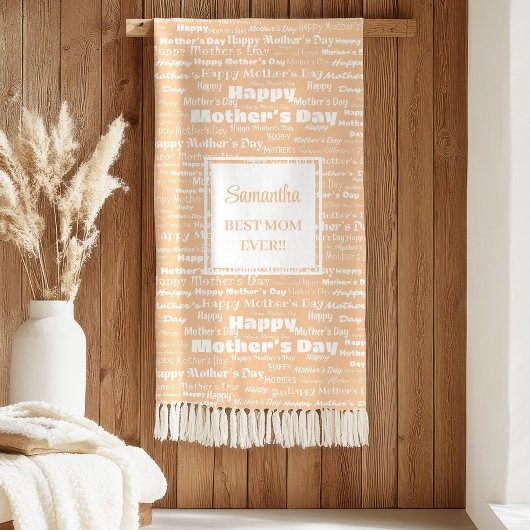 Pretty Mother’s Day Gift Pink Typography Blanket シェルパブランケット