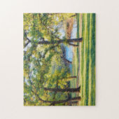 Pretty Nature Peaceful Tree Lake Scene Puzzle Art ジグソーパズル (縦)