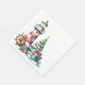 PRETTY NAUTICAL THEMED HOLIDAY CHRISTMAS  スタンダードランチョンナプキン (角)