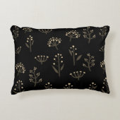 Pretty Night Mimosa Florals Personalize アクセントクッション (正面)