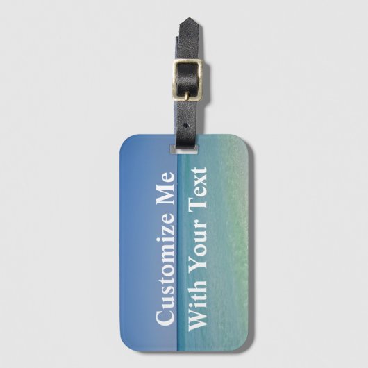 Pretty Ocean Custom Beach Trip ラゲッジタグ (正面縦)