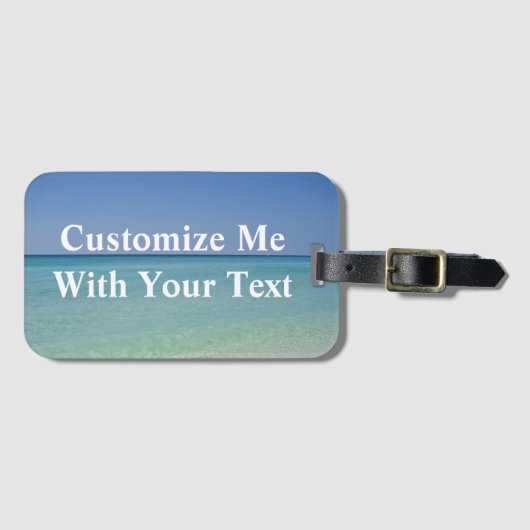 Pretty Ocean Custom Beach Trip ラゲッジタグ (正面横)