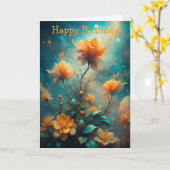 Pretty Orange Flowers  カード (黄色い花)