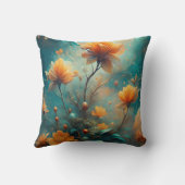 Pretty Orange Flowers  クッション (裏面)