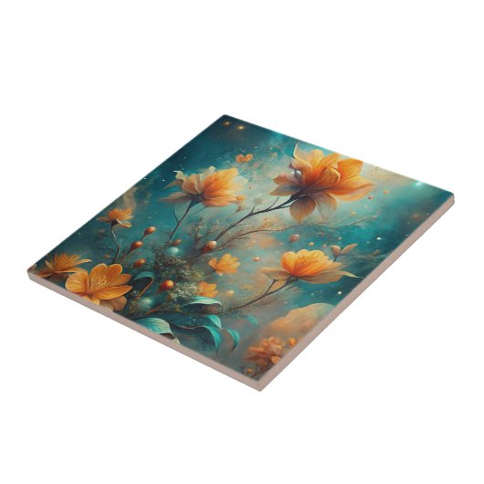 Pretty Orange Flowers  タイル (側面)