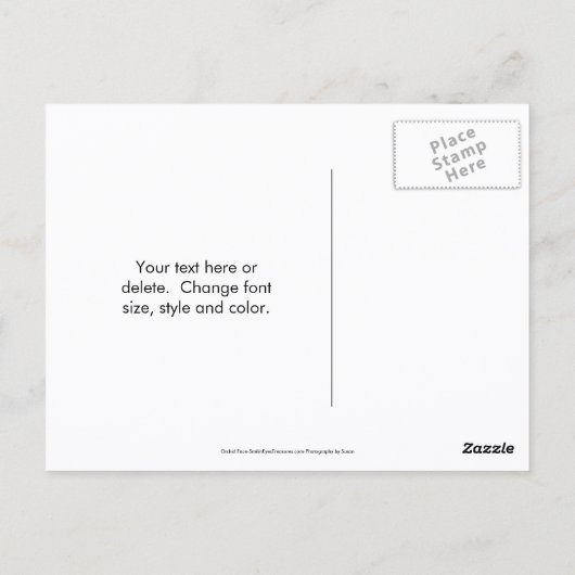 Pretty Orchid Flower Personalized ポストカード (裏面)