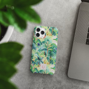 Pretty Palms Greenery   モノグラム入りイニシャル iPhone 16 Pro Maxケース