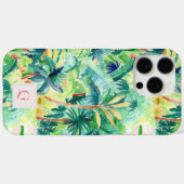 Pretty Palms Greenery | モノグラム入りイニシャル Case-Mate iPhoneケース (裏面 (横))