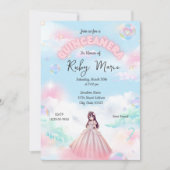 Pretty Pastel Anime Girl Quinceanera Invitation 招待状 (正面)