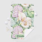 Pretty Pastel Calla Lily Personalized ゴルフタオル (インサイチュ)