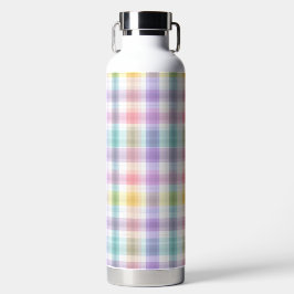 PRETTY PASTEL EASTER PLAID PATTERN ウォーターボトル