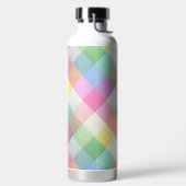 PRETTY PASTEL EASTER PLAID PATTERN ウォーターボトル (左面)
