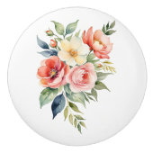 Pretty Pastel Floral セラミックノブ (正面)