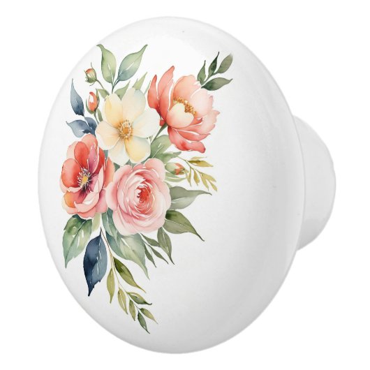 Pretty Pastel Floral セラミックノブ (右)