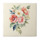 Pretty Pastel Floral タイル (正面)